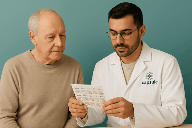 Help with medication reviews Pharmacists and healthcare professionals can easily see all your medicines at a glance, making reviews simpler and safer.